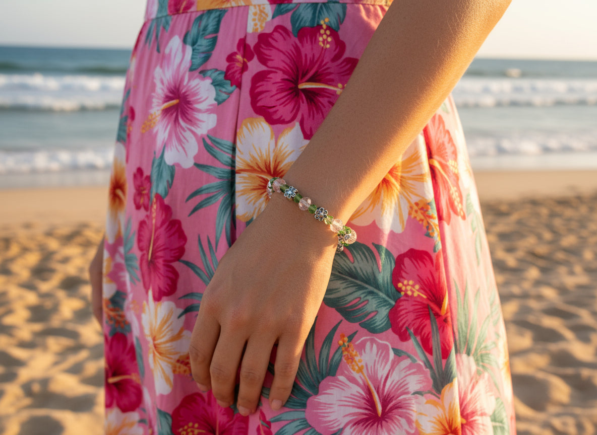 "LANAI" Crystal Beaded Bracelet