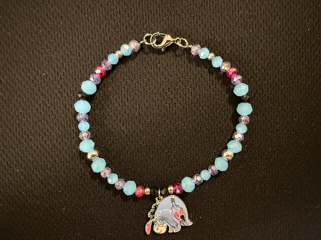 "EEYORE" Beaded Charm Bracelet