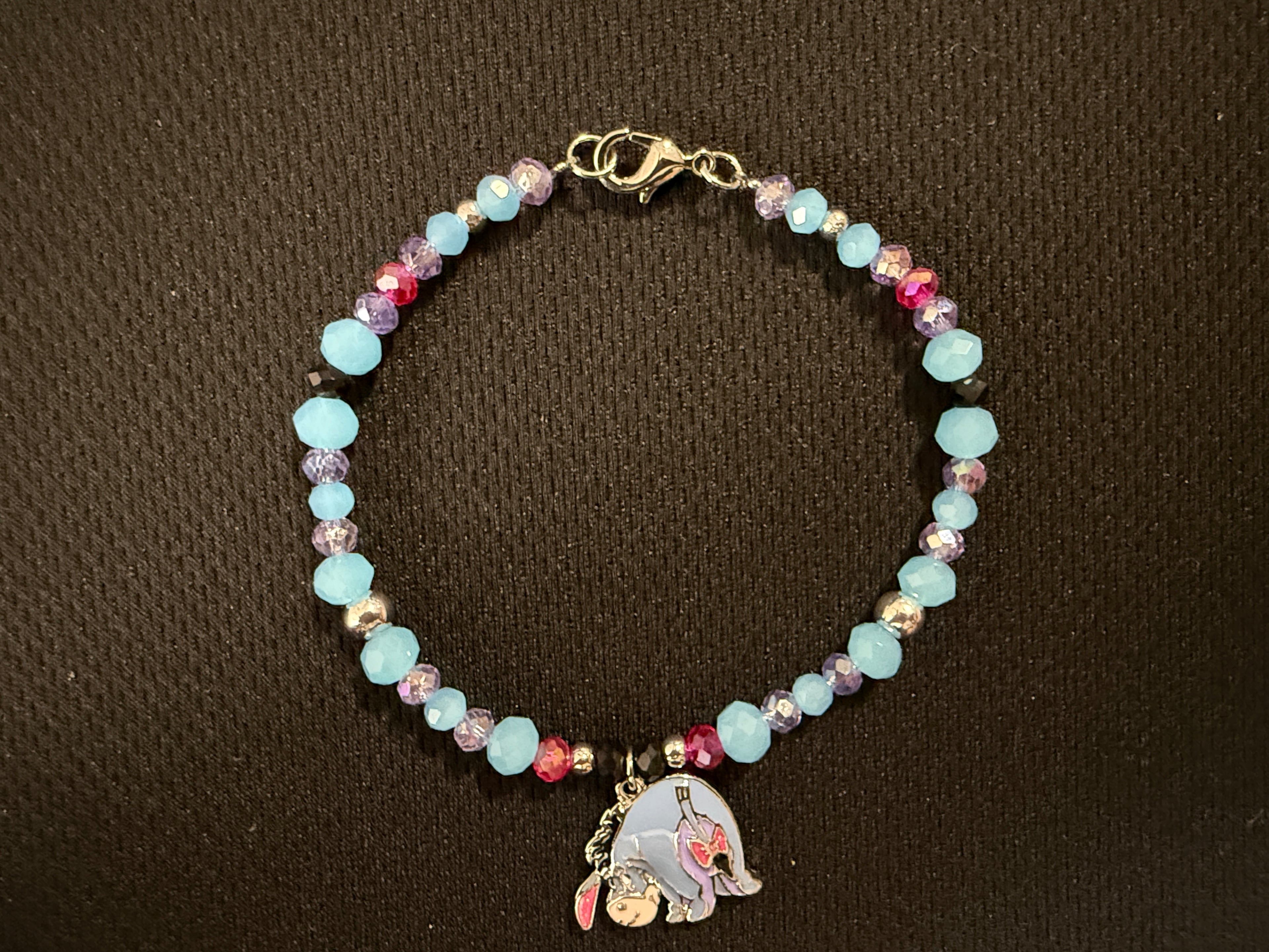 "EEYORE" Beaded Charm Bracelet