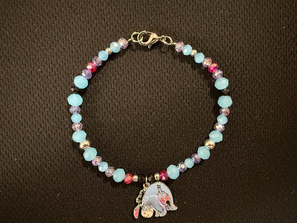 "EEYORE" Beaded Charm Bracelet