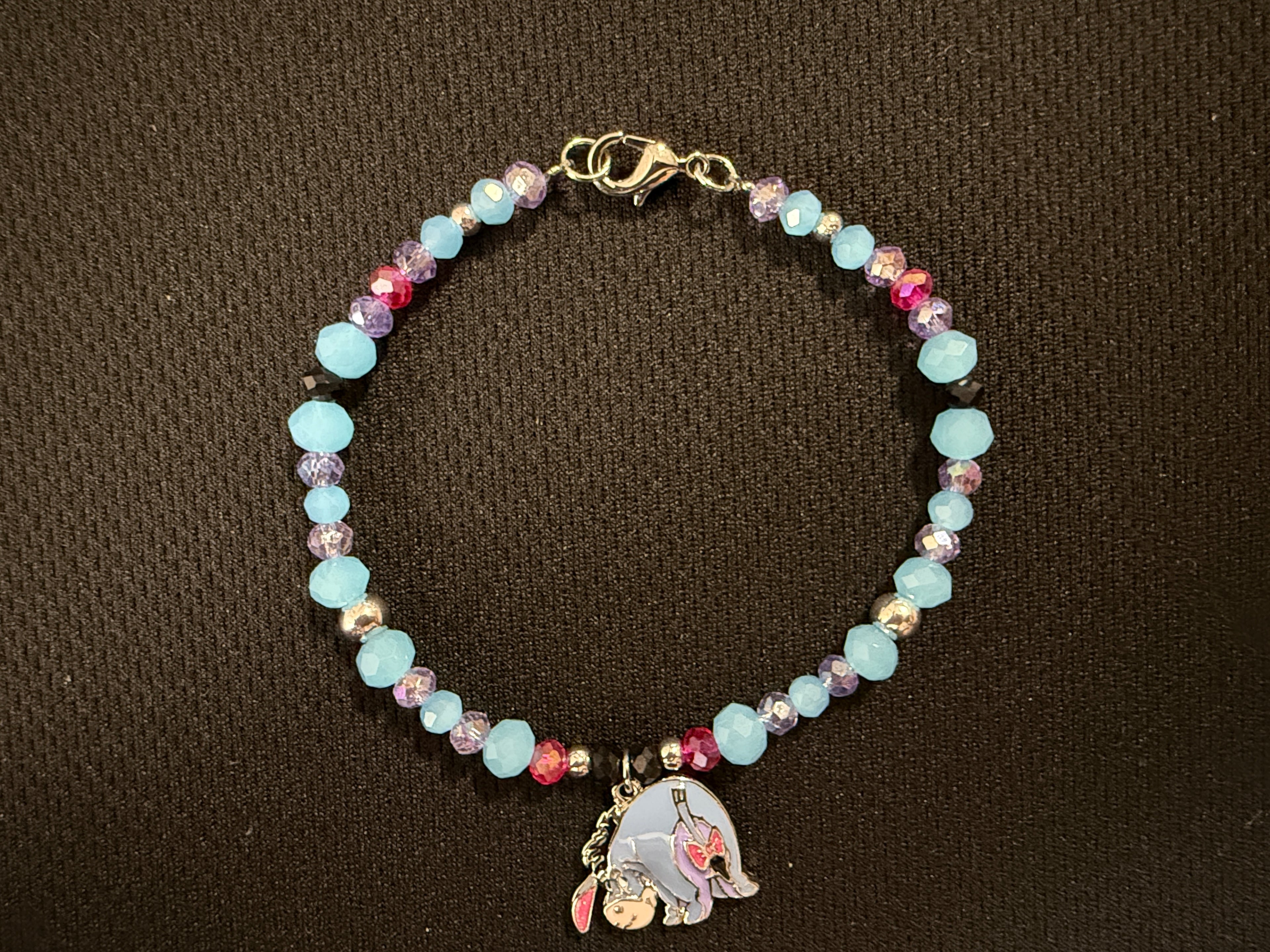 "EEYORE" Beaded Charm Bracelet