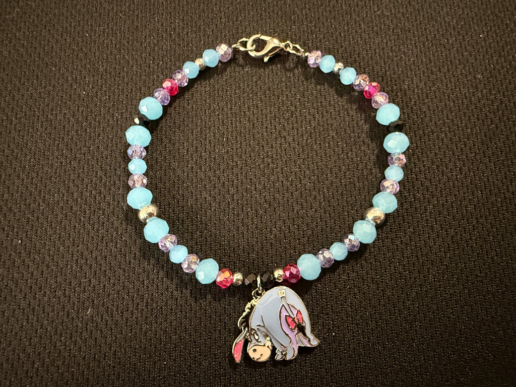 "EEYORE" Beaded Charm Bracelet