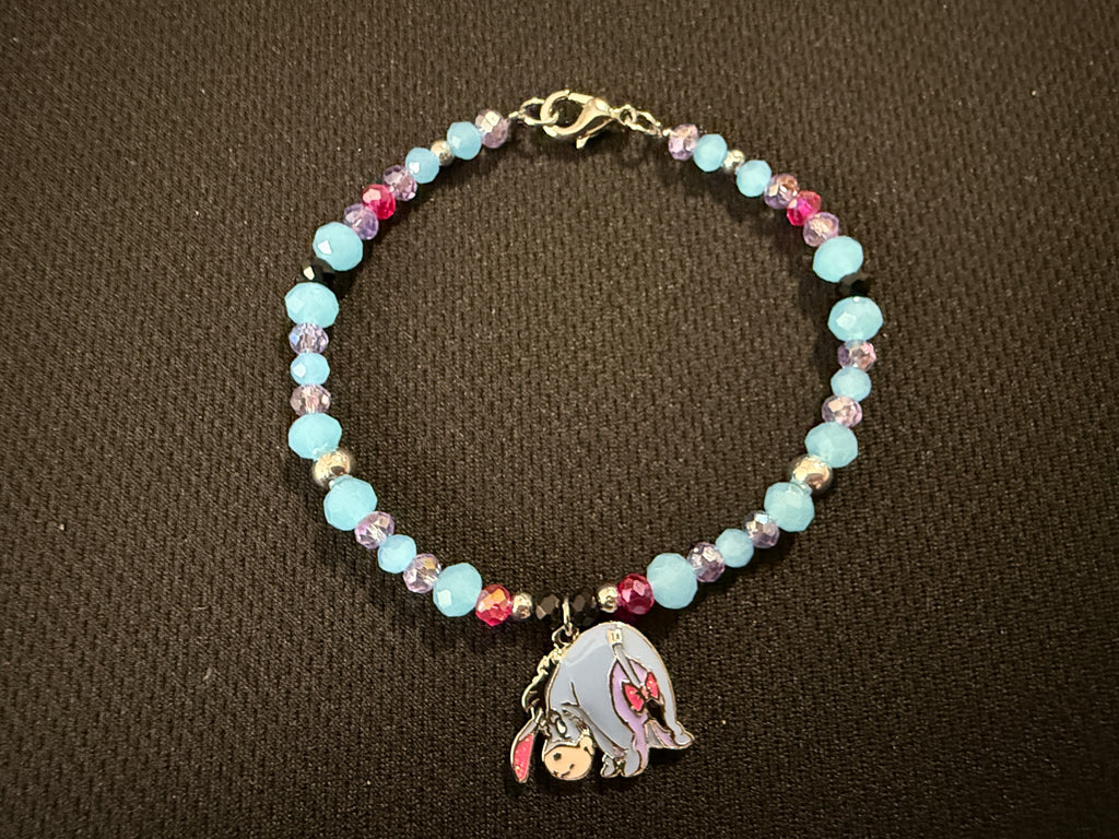 "EEYORE" Beaded Charm Bracelet