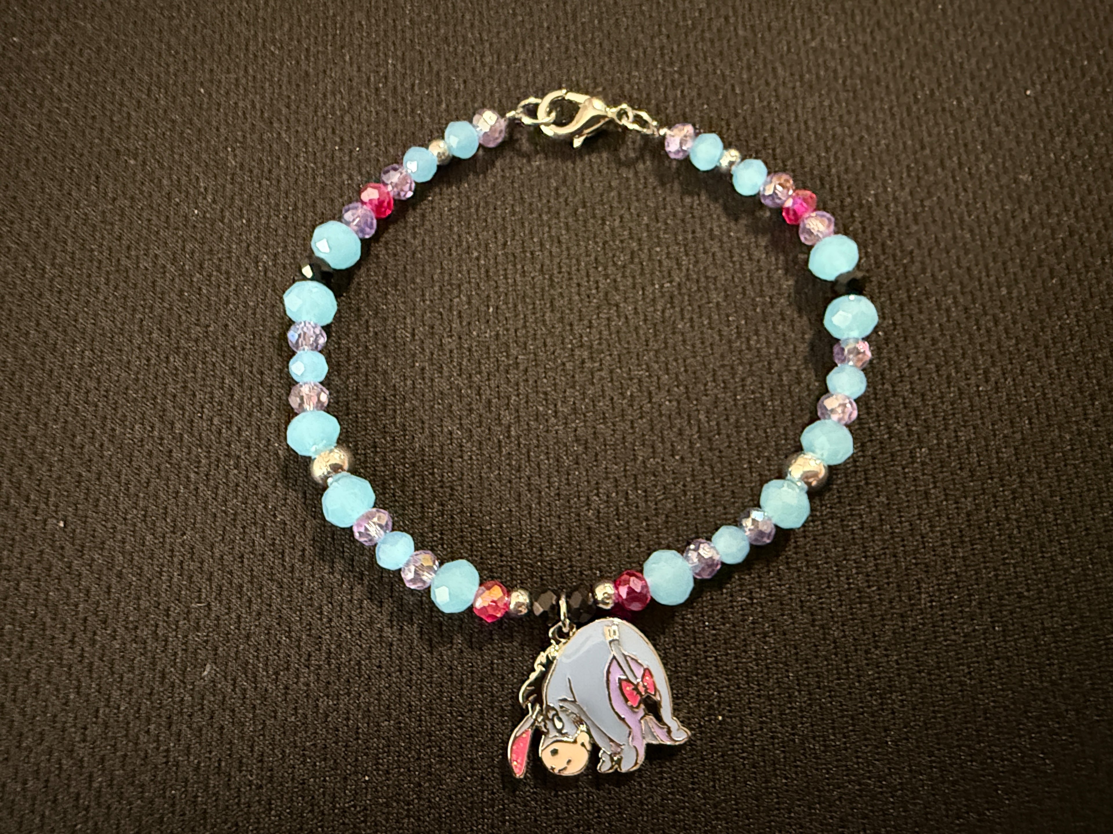 "EEYORE" Beaded Charm Bracelet