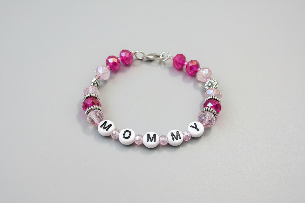 "MOMMY" Beaded Bracelet - Lavender