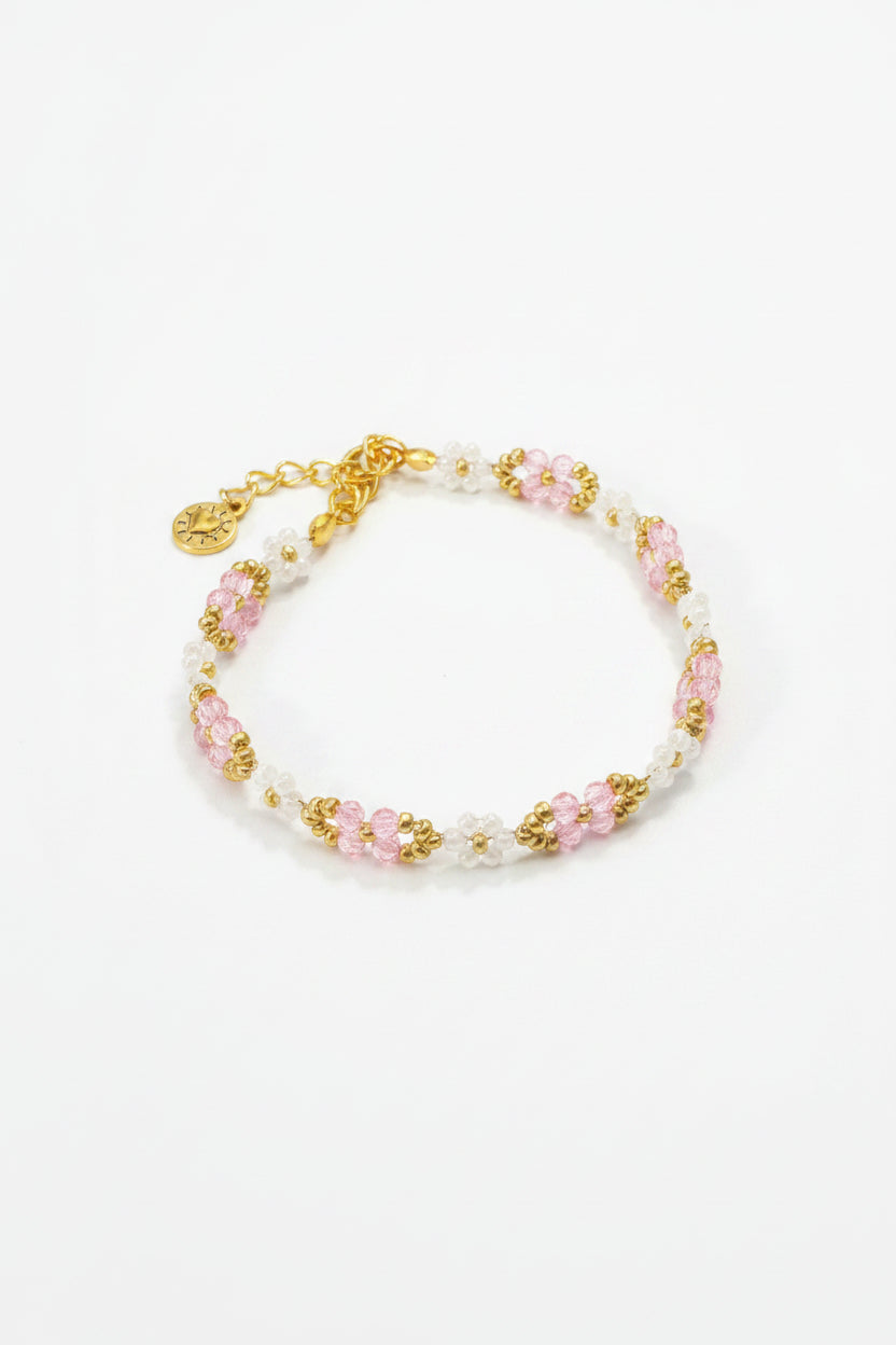 Daisy Days Beaded Adjustable Beaded Bracelet