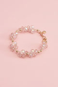 Rose Butterflies - Rose Gold and Pink Crystal Beaded Bracelet
