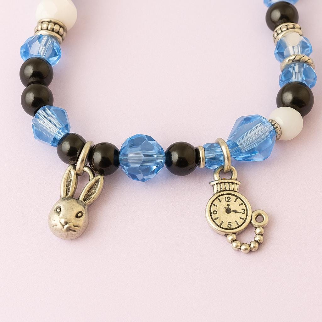 ALICE&quot; Disney-Inspired Beaded Charm Bracelet