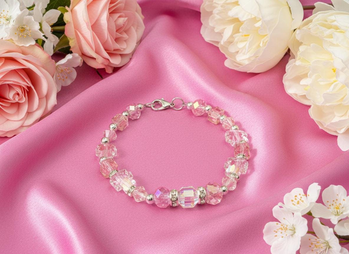 It&#39;s A Girl&quot; Beaded Crystal Bracelet