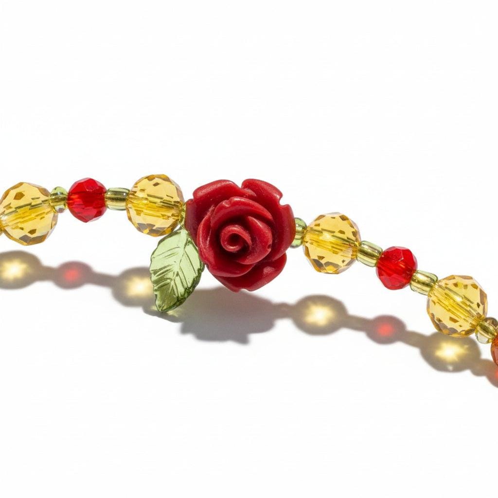 Disney-Inspired &quot;BELLE&quot; Princess Beaded Bracelet